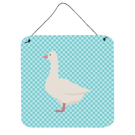 MICASA Roman Goose Blue Check Wall or Door Hanging Prints, 6 x 6 in. MI234186